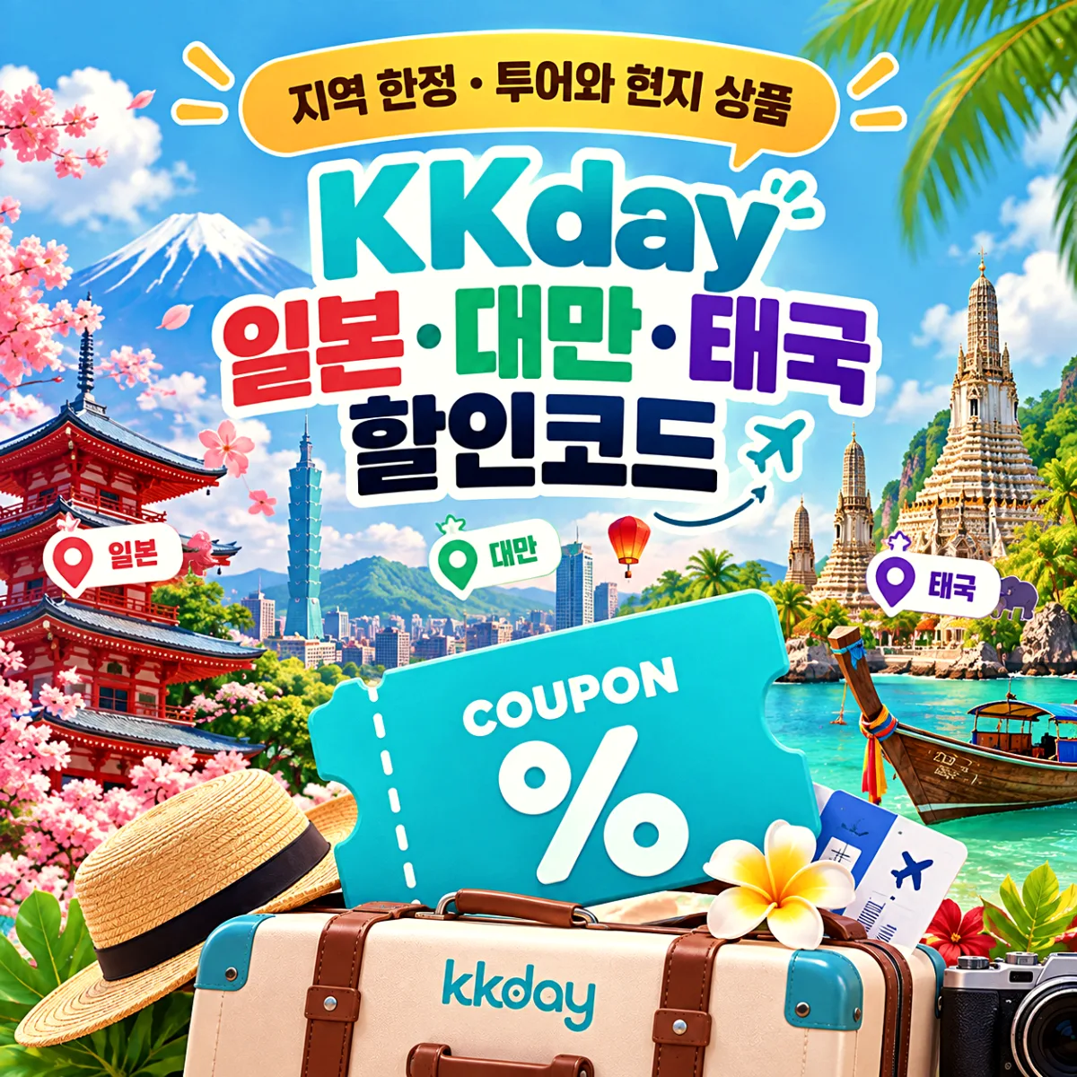 KKday 일본 대만 태국 할인코드
