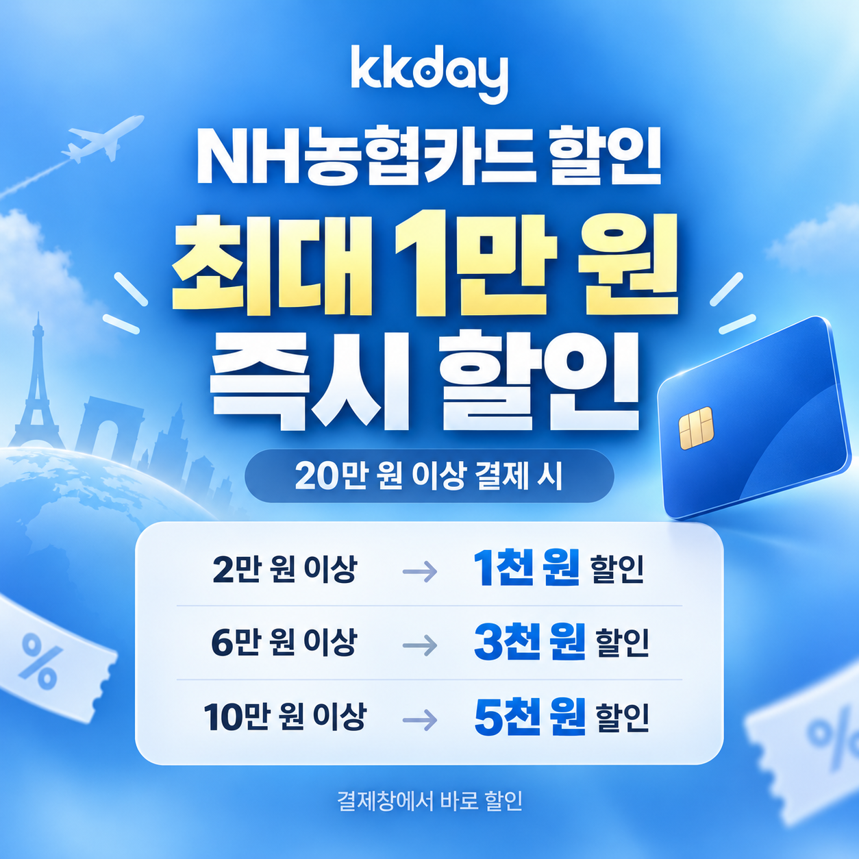kkday NH농협카드 할인